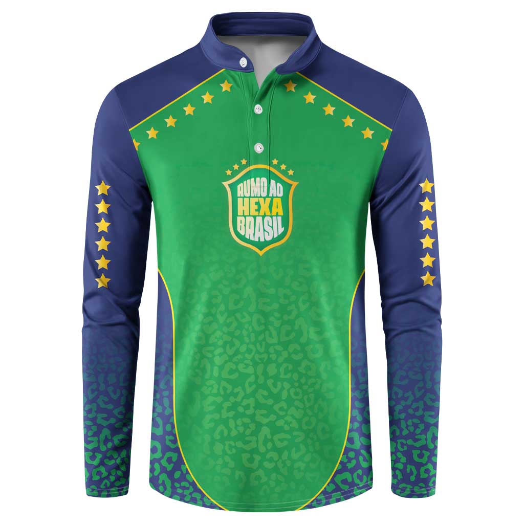 Custom Brazil Victory Dream Button Sweatshirt Rumo Ao Hexa