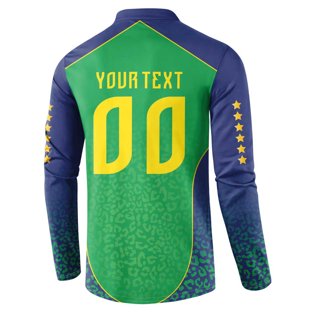 Custom Brazil Victory Dream Button Sweatshirt Rumo Ao Hexa