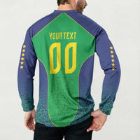 Custom Brazil Victory Dream Button Sweatshirt Rumo Ao Hexa