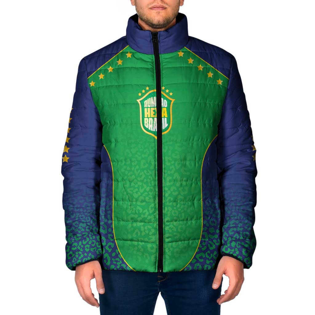 Custom Brazil Victory Dream Padded Jacket Rumo Ao Hexa