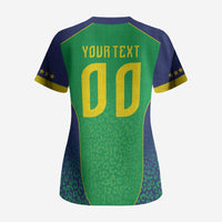 Custom Brazil Victory Dream Scrub Top Rumo Ao Hexa