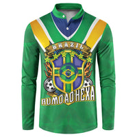 Custom Brazil WC26 Button Sweatshirt Future Brasil Rumo Ao Hexa