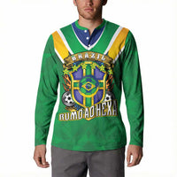 Custom Brazil WC26 Button Sweatshirt Future Brasil Rumo Ao Hexa