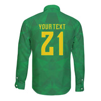 Custom Brazil WC26 Long Sleeve Button Shirt Future Brasil Rumo Ao Hexa