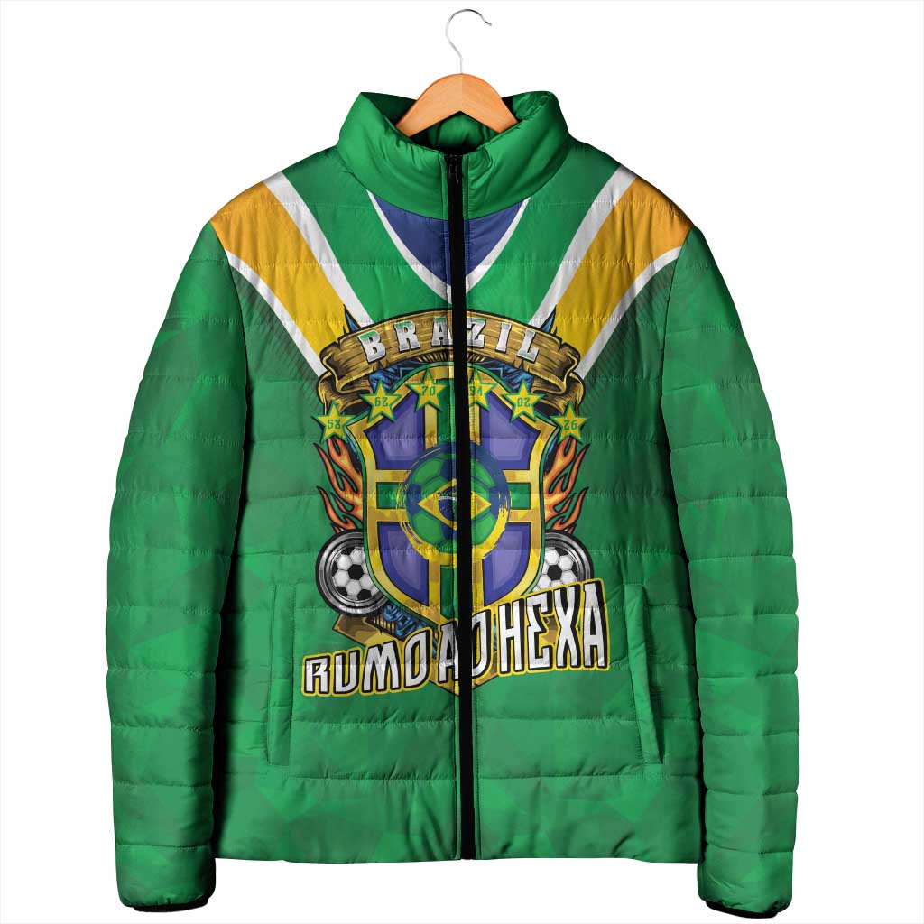 Custom Brazil WC26 Padded Jacket Future Brasil Rumo Ao Hexa