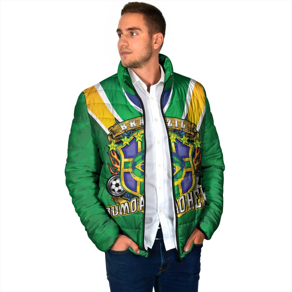 Custom Brazil WC26 Padded Jacket Future Brasil Rumo Ao Hexa