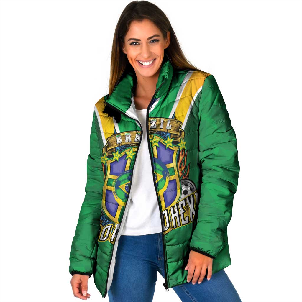 Custom Brazil WC26 Padded Jacket Future Brasil Rumo Ao Hexa