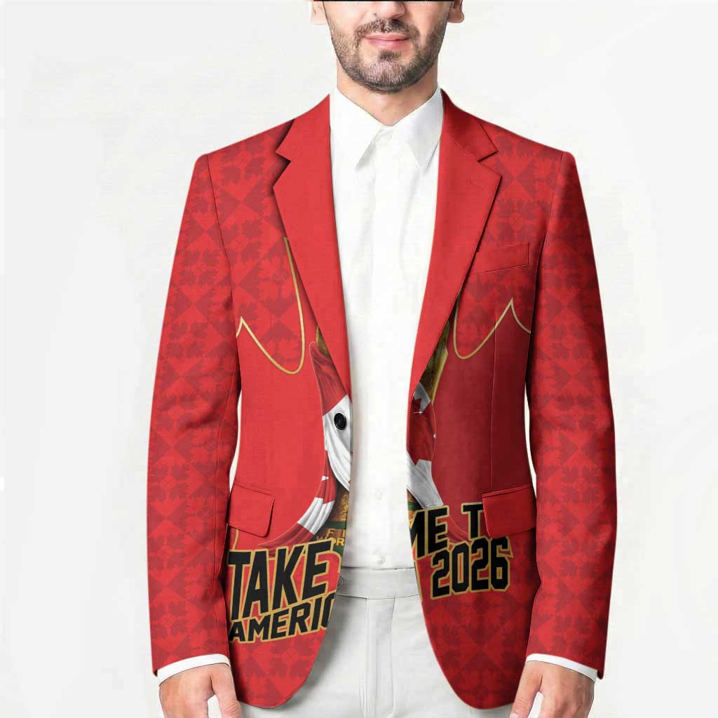 Custom Canada Football Pride Blazer Take Me To America Maple Leaf