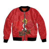 Custom Canada Football Pride Bomber Jacket Take Me To America Maple Leaf