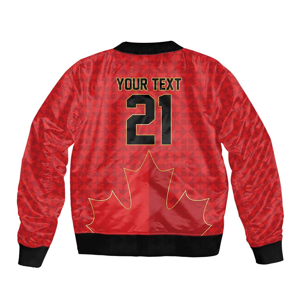 Custom Canada Football Pride Bomber Jacket Take Me To America Maple Leaf
