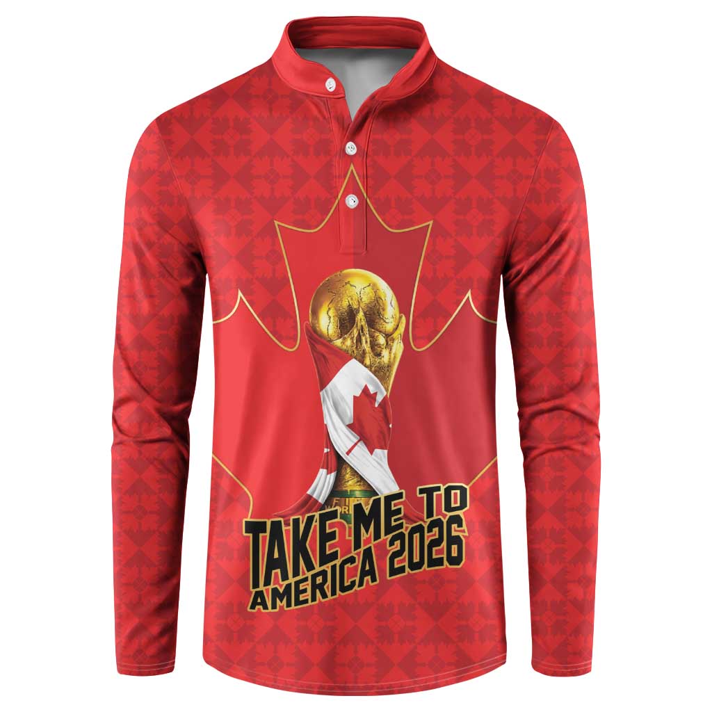 Custom Canada Football Pride Button Sweatshirt Take Me To America Maple Leaf