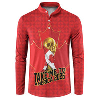 Custom Canada Football Pride Button Sweatshirt Take Me To America Maple Leaf