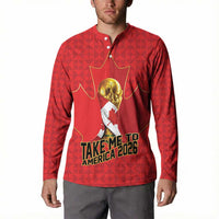 Custom Canada Football Pride Button Sweatshirt Take Me To America Maple Leaf