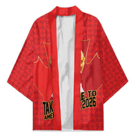 Custom Canada Football Pride Kimono Take Me To America Maple Leaf