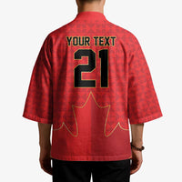 Custom Canada Football Pride Kimono Take Me To America Maple Leaf