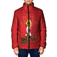 Custom Canada Football Pride Padded Jacket Take Me To America Maple Leaf