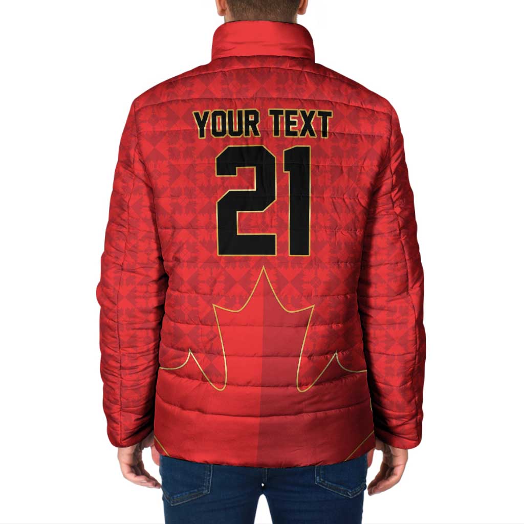 Custom Canada Football Pride Padded Jacket Take Me To America Maple Leaf