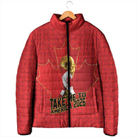 Custom Canada Football Pride Padded Jacket Take Me To America Maple Leaf