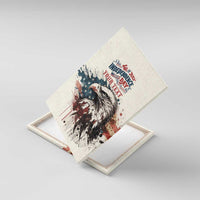 Canvas wall art print with bald eagle and Independence Day design, 'Your Text' at center