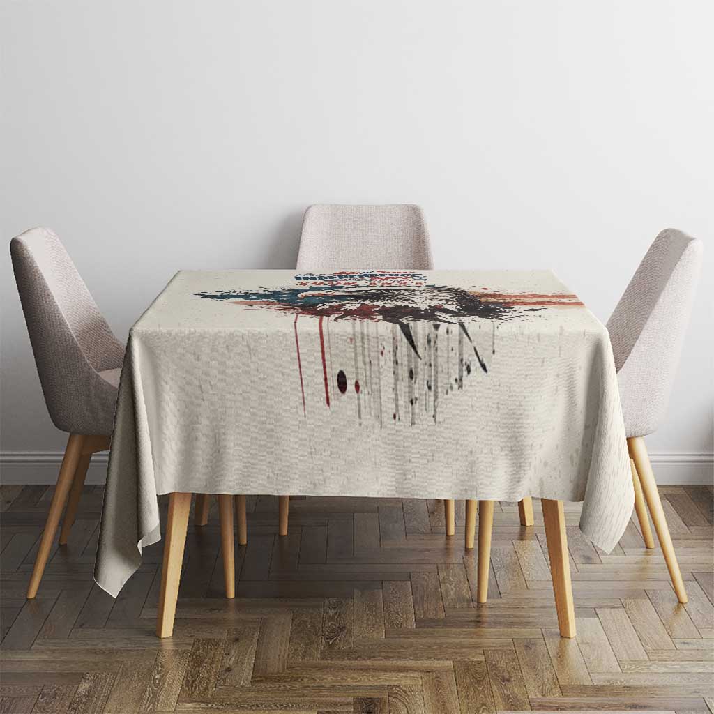 Happy Fourth of July Personalized Tablecloth Bald Eagle USA Independence Day