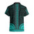 African Dashiki Hawaiian Shirt With Polynesian Pattern - Teal - Wonder Print Shop