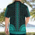 African Dashiki Hawaiian Shirt With Polynesian Pattern - Teal - Wonder Print Shop