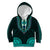 African Dashiki Kid Hoodie With Polynesian Pattern - Teal - Wonder Print Shop