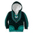 African Dashiki Kid Hoodie With Polynesian Pattern - Teal - Wonder Print Shop