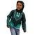 African Dashiki Kid Hoodie With Polynesian Pattern - Teal - Wonder Print Shop