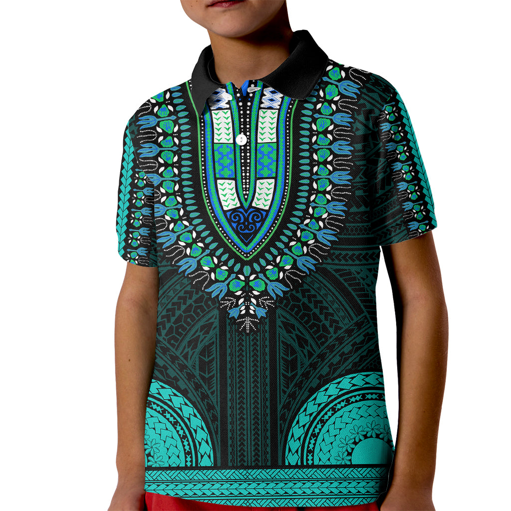 african-dashiki-kid-polo-shirt-with-polynesian-pattern-teal