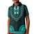 African Dashiki Kid Polo Shirt With Polynesian Pattern - Teal - Wonder Print Shop