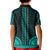 African Dashiki Kid Polo Shirt With Polynesian Pattern - Teal - Wonder Print Shop