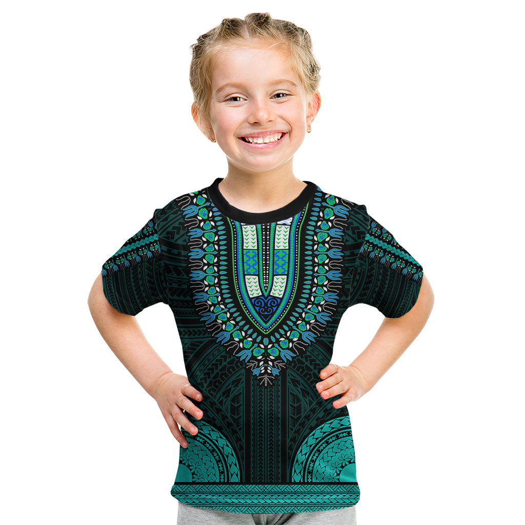 african-dashiki-kid-t-shirt-with-polynesian-pattern-teal