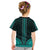 African Dashiki Kid T Shirt With Polynesian Pattern - Teal - Wonder Print Shop