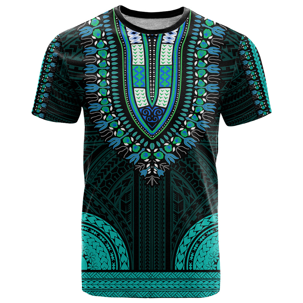 african-dashiki-t-shirt-with-polynesian-pattern-teal