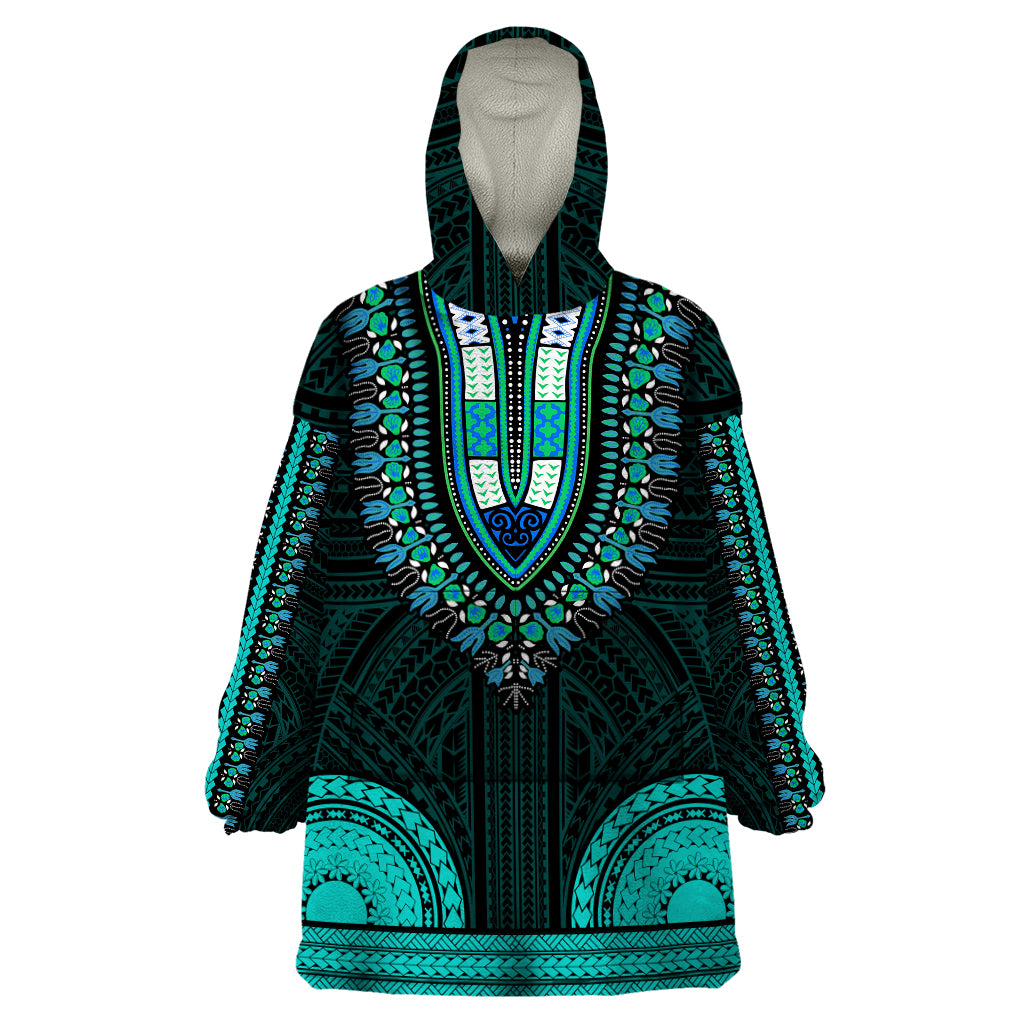 african-dashiki-wearable-blanket-hoodie-with-polynesian-pattern-teal