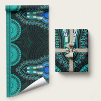 African Dashiki and Polynesian Pattern Wrapping Paper Teal - Wonder Print Shop