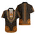 African Dashiki Hawaiian Shirt With Polynesian Pattern - Gold - Wonder Print Shop