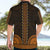 African Dashiki Hawaiian Shirt With Polynesian Pattern - Gold - Wonder Print Shop