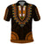 African Dashiki Polo Shirt With Polynesian Pattern - Gold - Wonder Print Shop