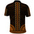 African Dashiki Polo Shirt With Polynesian Pattern - Gold - Wonder Print Shop