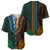 African Dashiki Baseball Jersey With Polynesian Pattern - Half Green and Gold LT9 - Wonder Print Shop