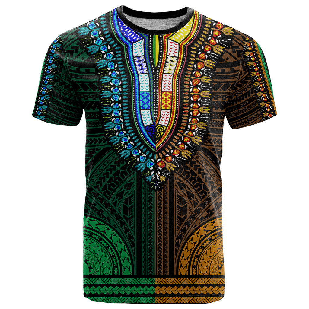 african-dashiki-t-shirt-with-polynesian-pattern-half-green-and-gold