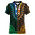 african-dashiki-women-v-neck-t-shirt-with-polynesian-pattern-half-green-and-gold