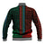 African Dashiki Baseball Jacket With Polynesian Pattern - Half Green and Red LT9 - Wonder Print Shop