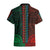 African Dashiki Hawaiian Shirt With Polynesian Pattern - Half Green and Red - Wonder Print Shop