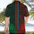 African Dashiki Hawaiian Shirt With Polynesian Pattern - Half Green and Red - Wonder Print Shop