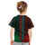 African Dashiki Kid T Shirt With Polynesian Pattern - Half Green and Red - Wonder Print Shop