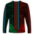 African Dashiki Long Sleeve Shirt With Polynesian Pattern - Half Green and Red - Wonder Print Shop