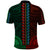 African Dashiki Polo Shirt With Polynesian Pattern - Half Green and Red - Wonder Print Shop